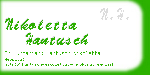 nikoletta hantusch business card